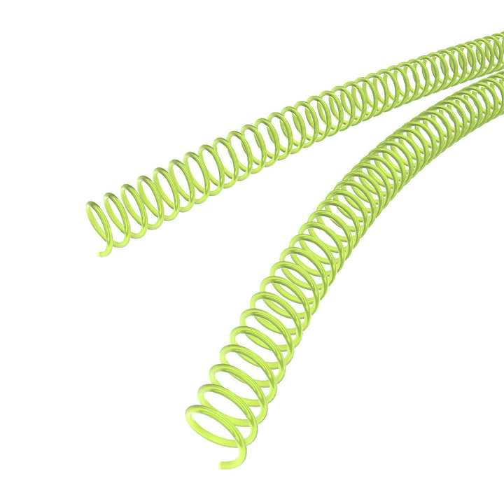 15mm Neon Yellow 4:1 Pitch Spiral Binding Coil - 100pk