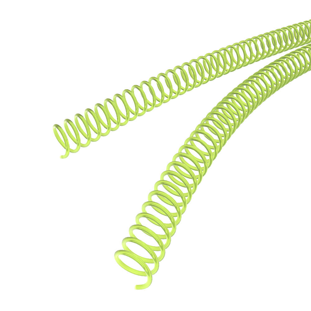 16mm Neon Yellow 4:1 Pitch Spiral Binding Coil - 100pk