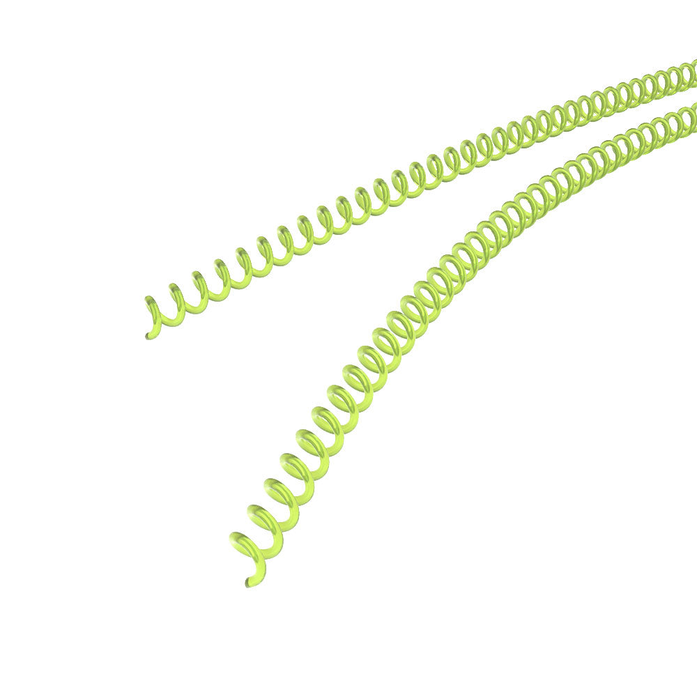 8mm Neon Yellow 4:1 Pitch Spiral Binding Coil - 100pk