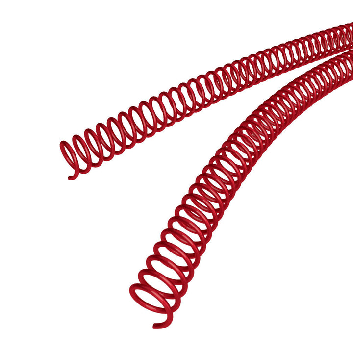 15mm Red 4:1 Pitch Spiral Binding Coil - 100pk