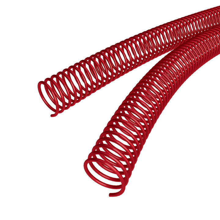 28mm Red 4:1 Pitch Spiral Binding Coil - 100pk