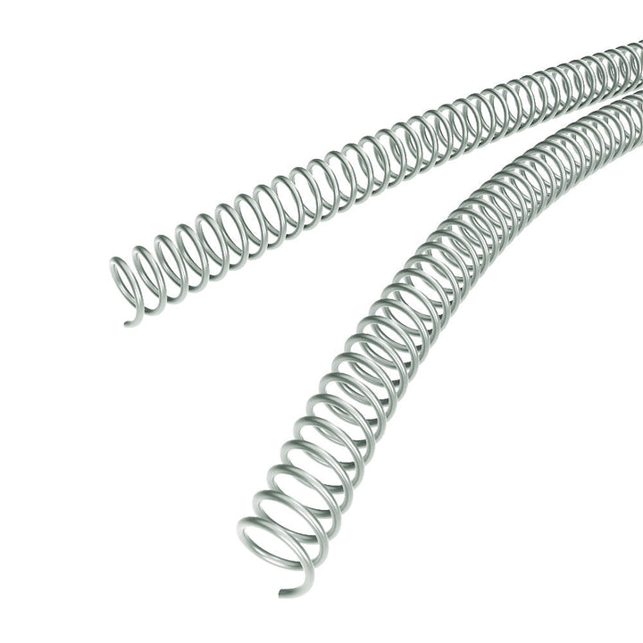 14mm Silver 4:1 Pitch Spiral Binding Coil - 100pk