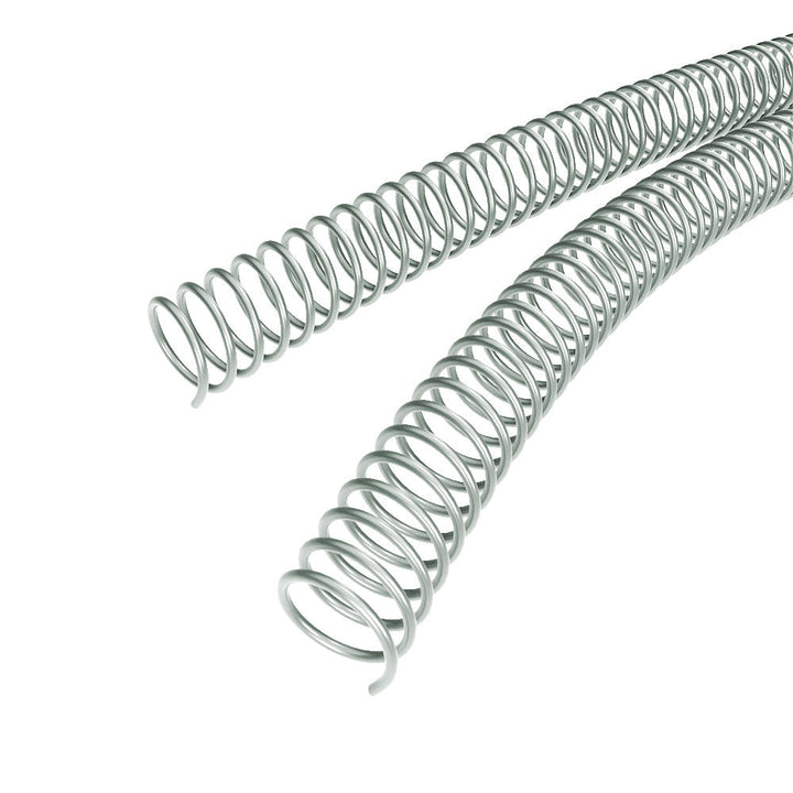 22mm Silver 4:1 Pitch Spiral Binding Coil - 100pk