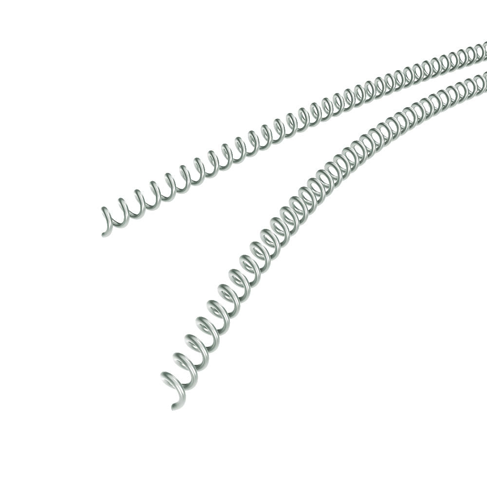 8mm Silver 4:1 Pitch Spiral Binding Coil - 100pk