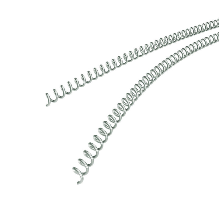 8mm Silver 4:1 Pitch Spiral Binding Coil - 100pk