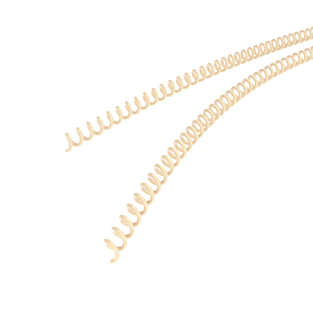 12mm Tan 4:1 Pitch Spiral Binding Coil - 100pk
