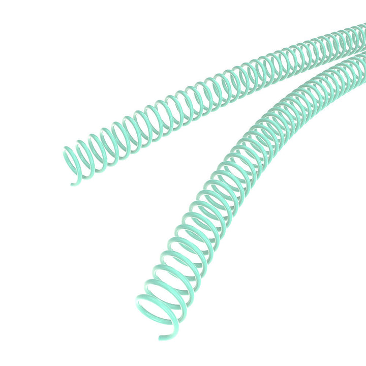 14mm Turquoise 4:1 Pitch Spiral Binding Coil - 100pk