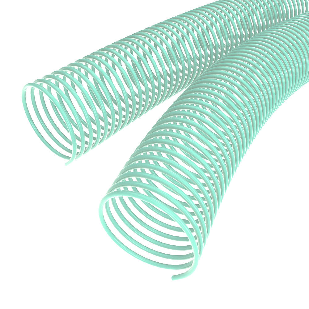 50mm Turquoise 4:1 Pitch Spiral Binding Coil - 100pk