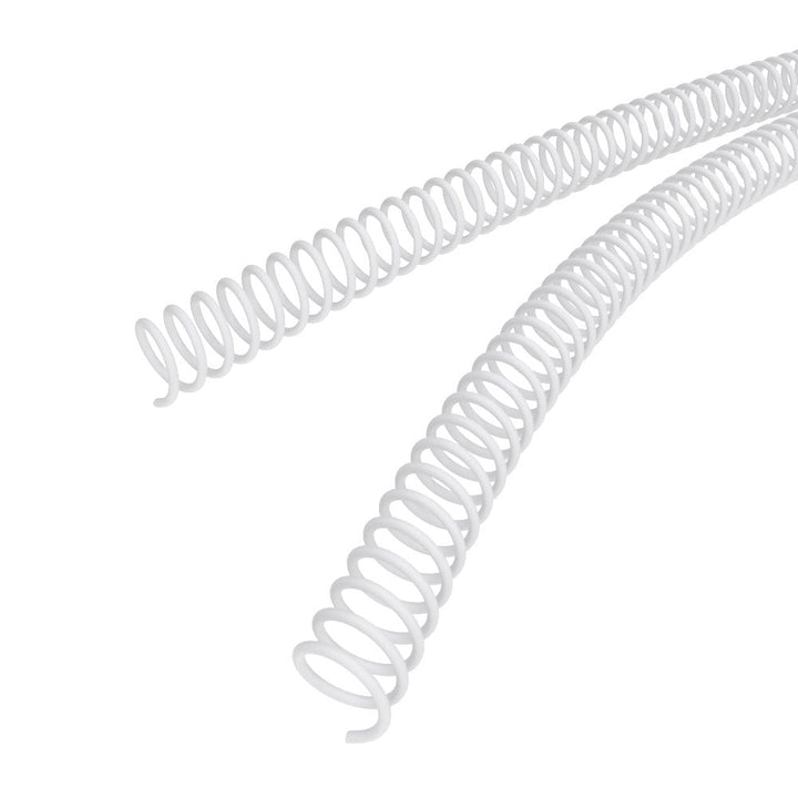 15mm White 4:1 Pitch Spiral Binding Coil - 100pk