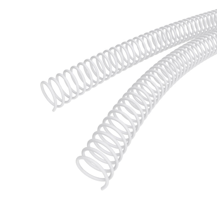 18mm White 4:1 Pitch Spiral Binding Coil - 100pk