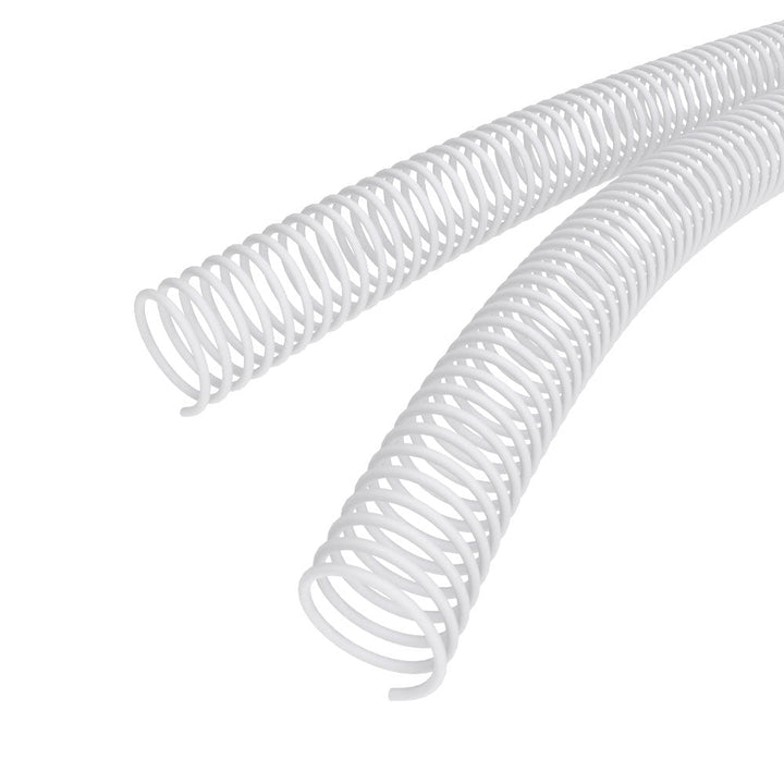 28mm White 4:1 Pitch Spiral Binding Coil - 100pk