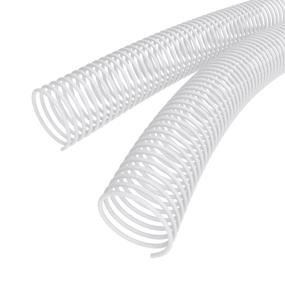 40mm White 4:1 Pitch Spiral Binding Coil - 100pk
