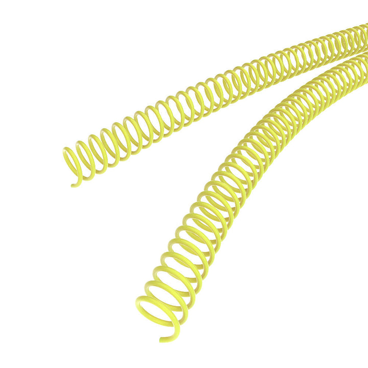 16mm Yellow 4:1 Pitch Spiral Binding Coil - 100pk