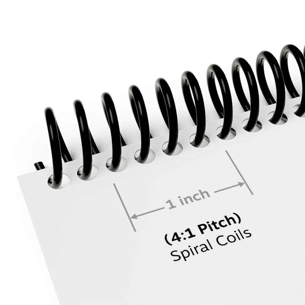 36" Red 6mm Spiral Binding Color Coil (4:1 Pitch) - 100pk