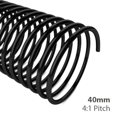 40mm 4:1 Pitch Plastic Spiral Binding Coil