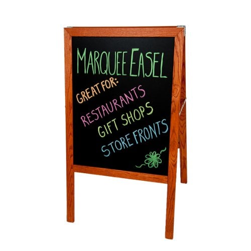 42" x 24" Two-Sided Black Dry-Erase Signage Easels