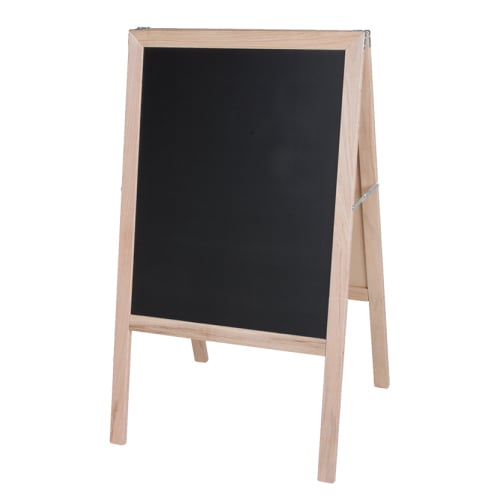 42" x 24" White Dry Erase/Black Chalkboard Signage Easels