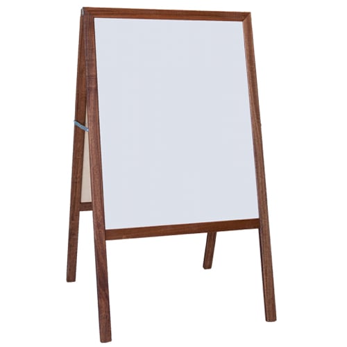 42" x 24" White Dry Erase/Black Chalkboard Signage Easels