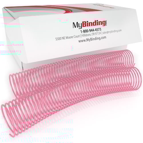 42mm Pink 4:1 Pitch Spiral Binding Coil - 100pk