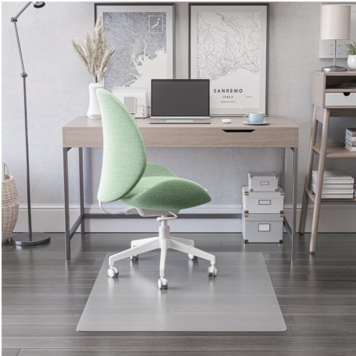 45" x 53" Deflecto® Antimicrobial EconoMat Chair Mat for Hard Floors Rectangle Shape with Straight Edges