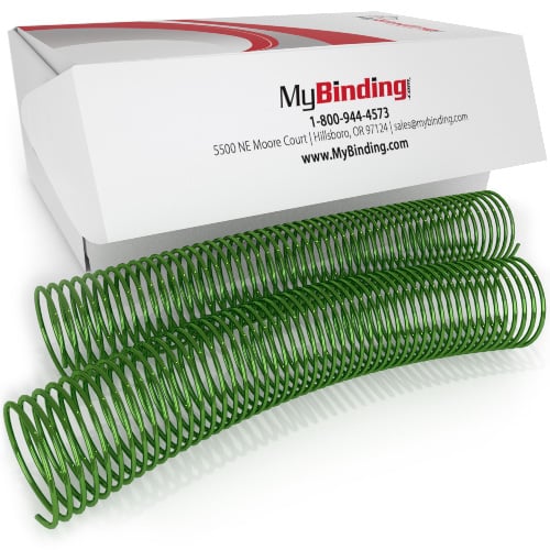 45mm Apple Green 4:1 Pitch Spiral Binding Coil - 100pk