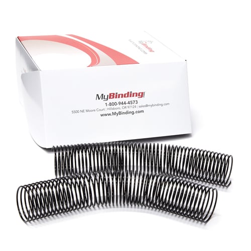 45mm Black 4:1 Pitch Spiral Binding Coil - 100pk