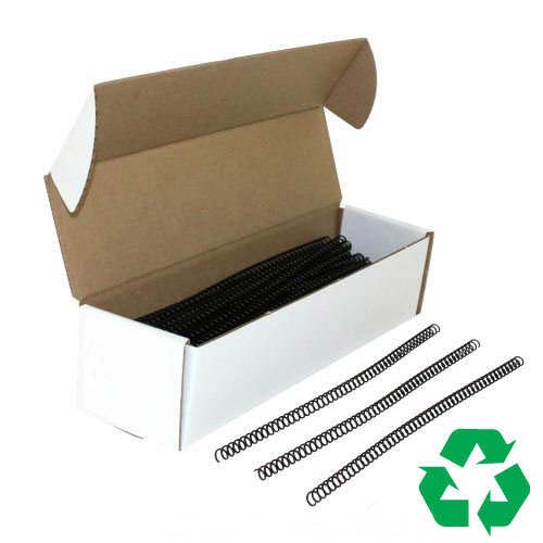 45mm Black Eco-Coil 4:1 Recycled Spiral Binding Coils - 100pk