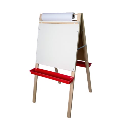 48" x 24" Adjustable Height Dry-Erase/Chalkboard Easel with Paper Roll