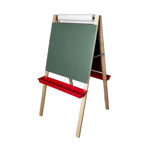 48" x 24" Adjustable Height Dry-Erase/Chalkboard Easel with Paper Roll