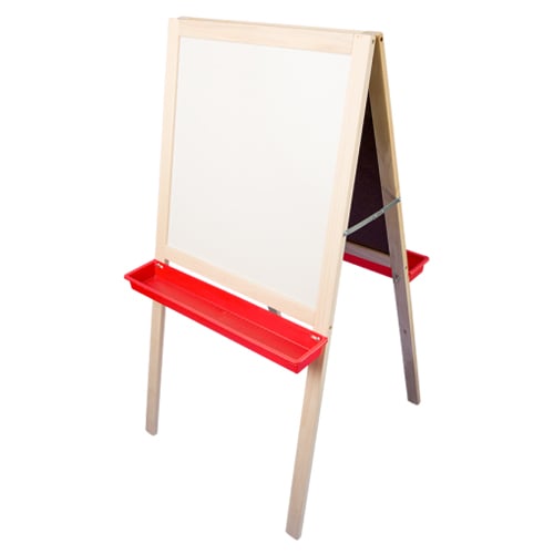 48" x 24" Magnetic Dry-Erase/Black Flannel Easel