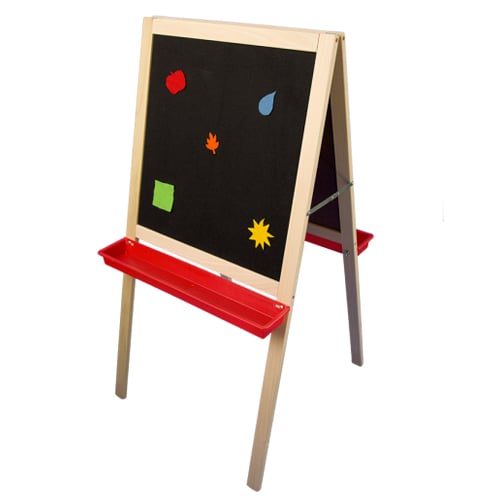 48" x 24" Magnetic Dry-Erase/Black Flannel Easel