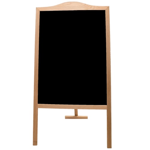 48" x 25" Black Chalkboard Classic Sidewalk Display Signage Easel w/ Natural Wood Frame