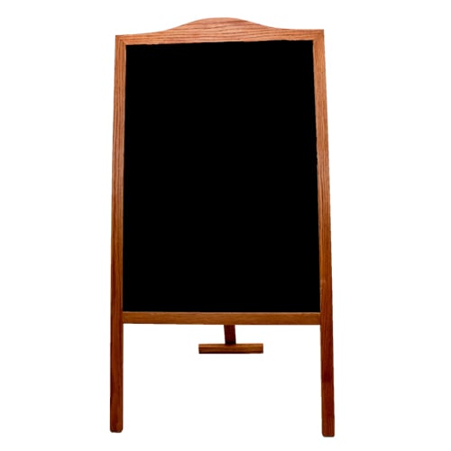 48" x 25" Black Chalkboard Classic Sidewalk Display Signage Easel w/ Stained Wood Frame
