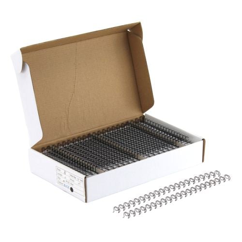 Black 5/16" 2:1 Pitch Twin Loop Wire - 100pk