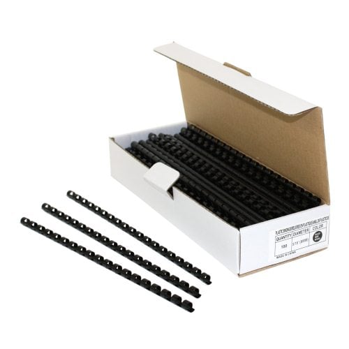 5/16" Black Plastic Binding Combs - 100pk