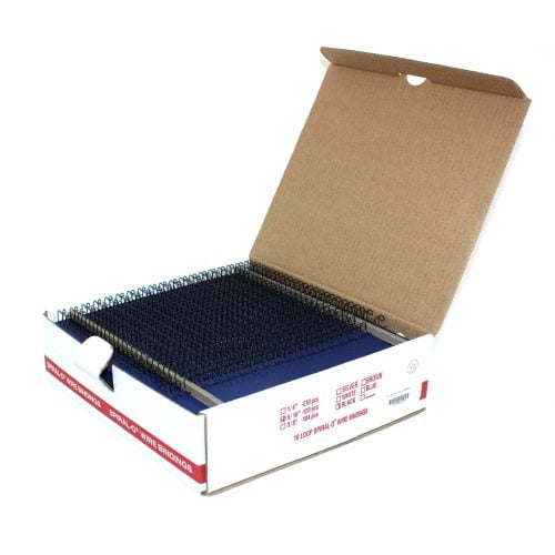 5/16" Black Spiral-O 19 Loop Wire Binding Combs - 100pk