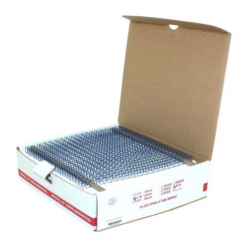 5/16" Blue Spiral-O 19 Loop Wire Binding Combs - 100pk