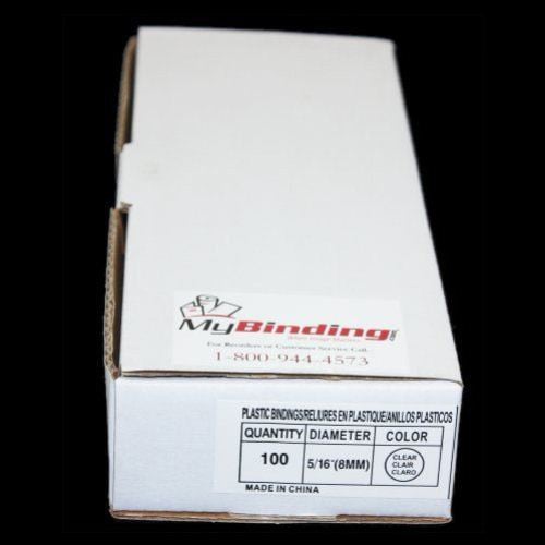 5/16" Clear Plastic Binding Combs - 100pk