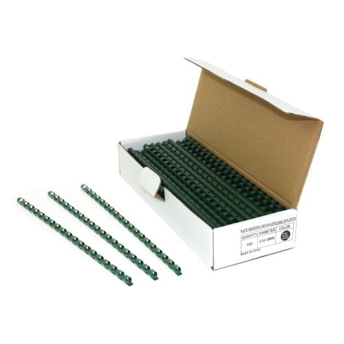 5/16" Hunter Green Plastic Binding Combs - 100pk