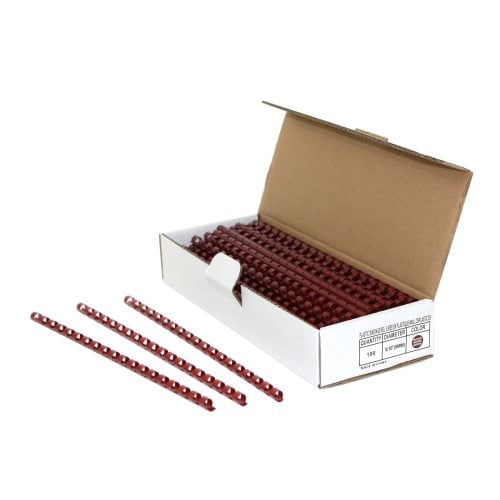 5/16" Maroon Plastic Binding Combs - 100pk