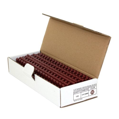 5/16" Maroon Plastic Binding Combs - 100pk