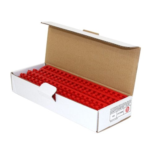 5/16" Red Plastic Binding Combs - 100pk