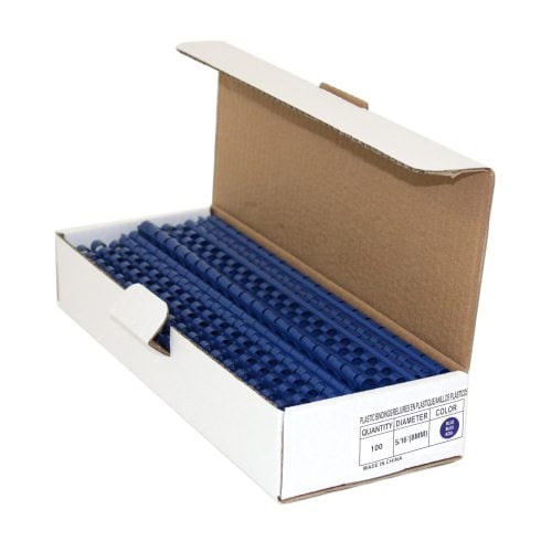 5/16" Royal Blue Plastic Binding Combs - 100pk