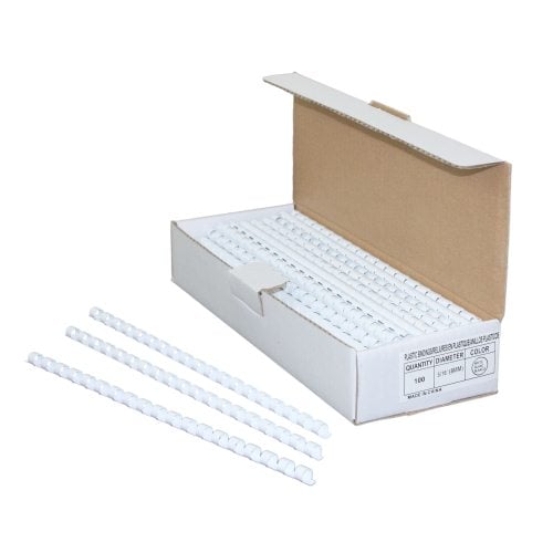 5/16" White Plastic Binding Combs - 100pk