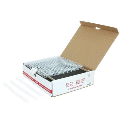 5/16" White Spiral-O 19 Loop Wire Binding Combs - 100pk