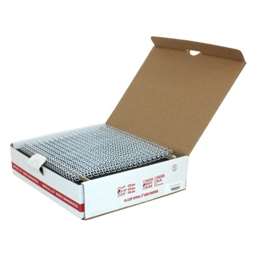 5/16" White Spiral-O 19 Loop Wire Binding Combs - 100pk