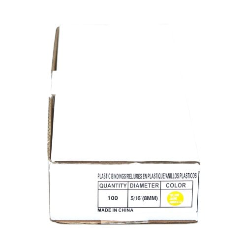 5/16" Yellow Plastic Binding Combs - 100pk