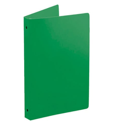 1" Emerald 23 Gauge 5.5" x 8.5" Poly Round 3-Ring Binders - 100pk