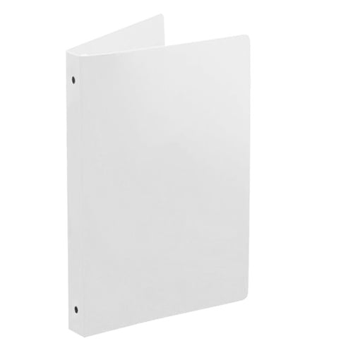 23 Gauge Natural 5.5" x 8.5" Poly Round 3-Ring Binders - 100pk