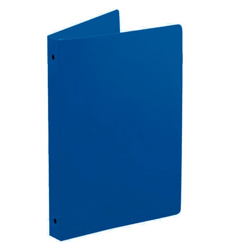 55 Gauge Royal Blue 5.5" x 8.5" Poly Round 3-Ring Binders - 100pk